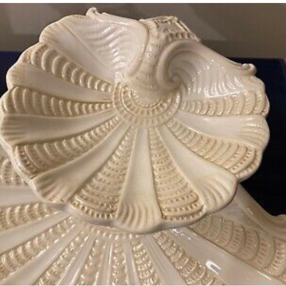 LN Lenox BUTLER'S PANTRY 2-Tier Shell Shaped Server Bowl - Made in Italy - Picture 5 of 9